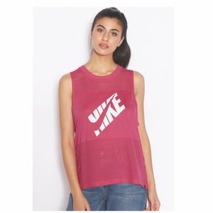 Nike Women's Prep 2 Mesh Muscle Tank - M